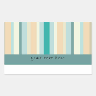 Seashore Stripes Pattern Rectangular Sticker