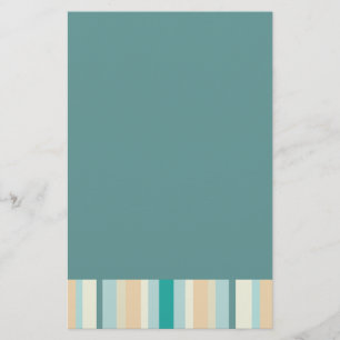 Seashore Stripes Pattern Stationery