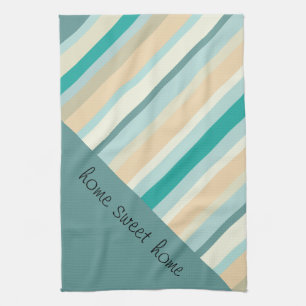 Seashore Stripes Pattern Tea Towel