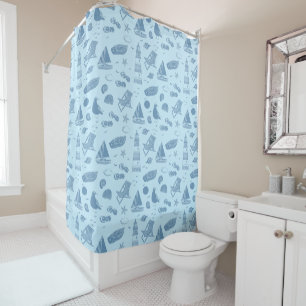 Seashore Theme Shower Curtain