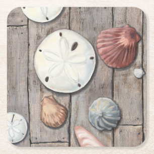 Seashore Treasures Square Paper Coaster