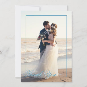 Seashore Treasures Wedding Photo Thank You Card