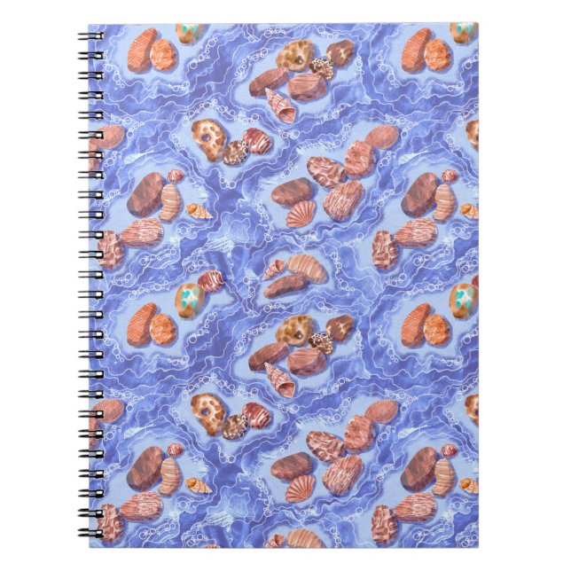 Seashore, waves, pebbles notebook (Front)