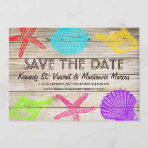 Seashore Wood Save the Date
