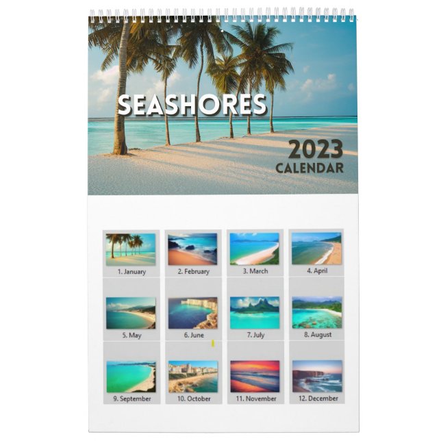Seashores 2023 Calendar, Seaside Beaches, Planning Calendar (Cover)