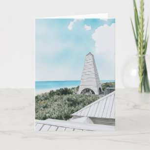 Seaside 30A Florida Watercolor Greeting Card
