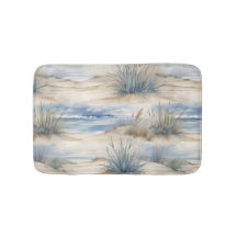 Seaside art beach theme bath mat 