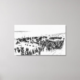 Seaside Beach and Promenade Photograph 2 Canvas Print