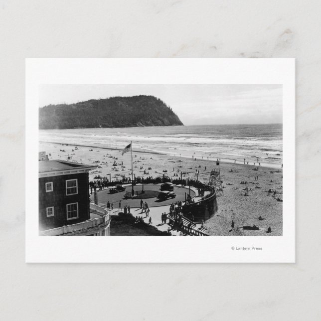 Seaside Beach and Promenade Photograph Postcard (Front)