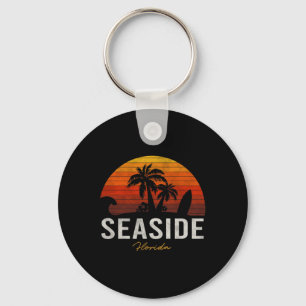 Seaside Beach Florida Fl Palms Vacation Surf Sunse Key Ring