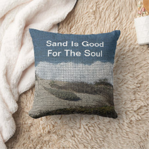 Seaside Beach Landscape Photo Vacation Ocean Waves Cushion