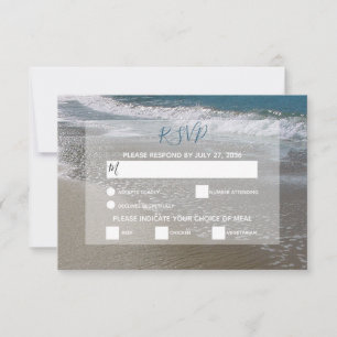 Seaside Beach & Sand Wedding RSVP Cards