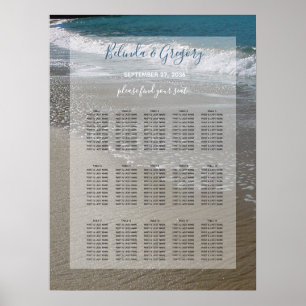Seaside Beach & Sand Wedding Seating Chart