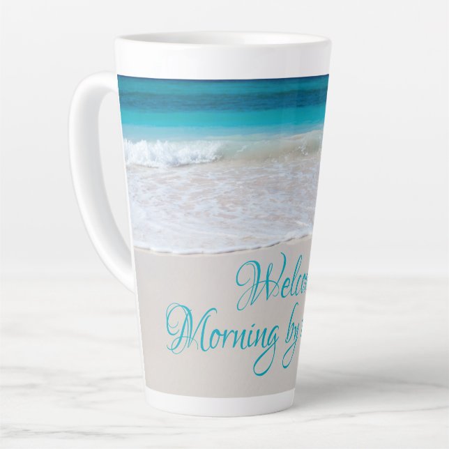 Seaside Beach Saying Tall Latte Mug (Left Angle)