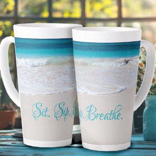 Seaside Beach Saying Tall Latte Mug