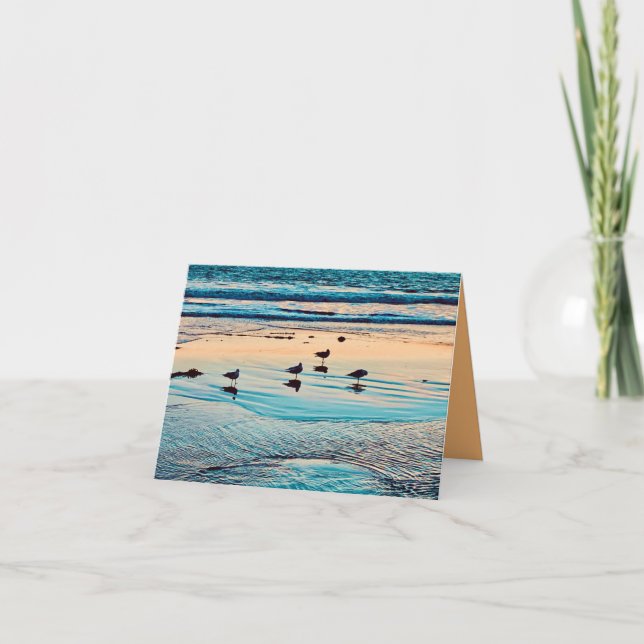 Seaside Birds at Dusk Card  (Front)