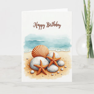 Seaside Birthday Shell Card
