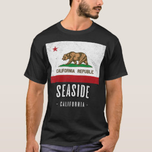 SEASIDE California Cali City Souvenir CA Flag T T-Shirt