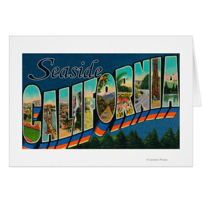Seaside, California - Large Letter Scenes (Front Horizontal)