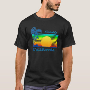 Seaside California Retro Tropical Beach Sunset T-Shirt