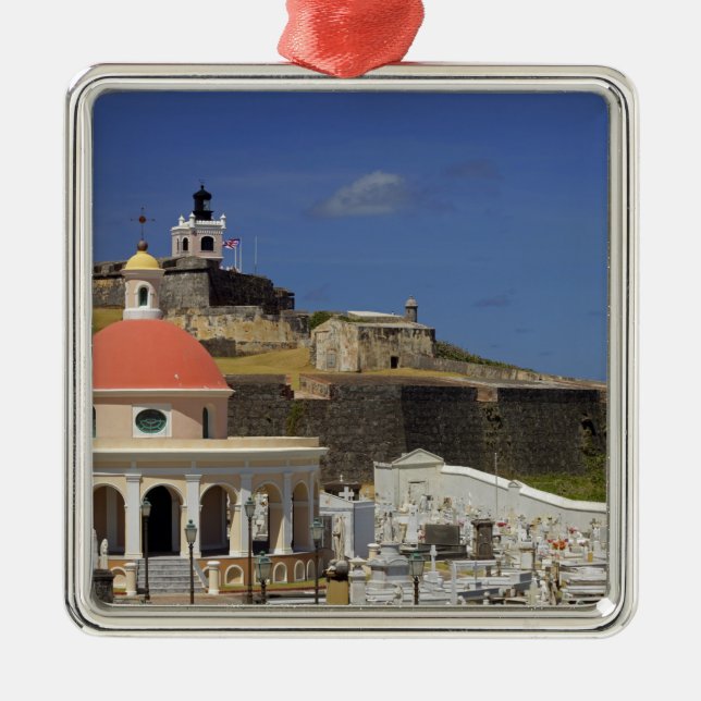 Seaside cemetery of Puerto Rico Metal Tree Decoration (Front)