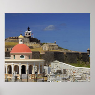 Seaside cemetery of Puerto Rico Poster