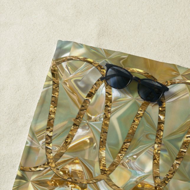 Seaside Chantilly Chic Beach Towel (In Situ)