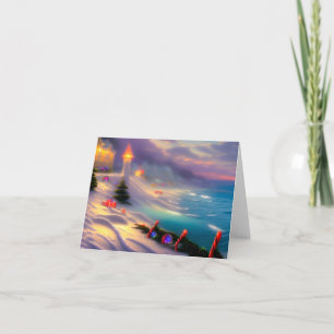Seaside Christmas Holiday Card
