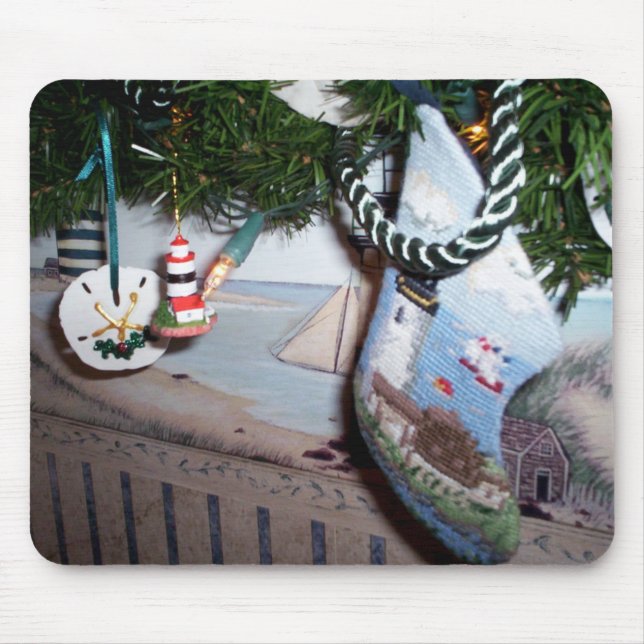 Seaside Christmas Mouse Pad (Front)