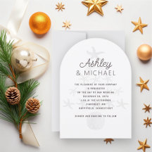 Seaside Christmas White Wedding Arch