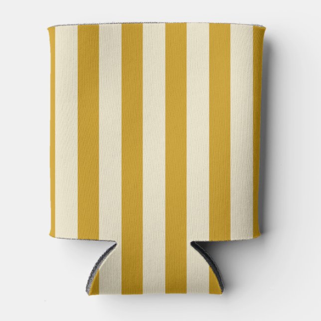 Seaside Clean Golden Ochre Striping Can Cooler (Front)
