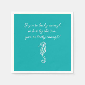 Seaside Coastal cocktail beach napkins