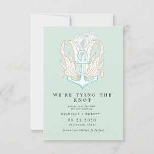 seaside coastal elegant Photo Save The Date Invitation