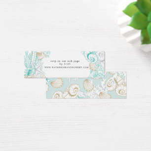 seaside coastal elegant Wedding Website Card