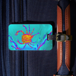 Seaside Cool Crab Luggage Tag