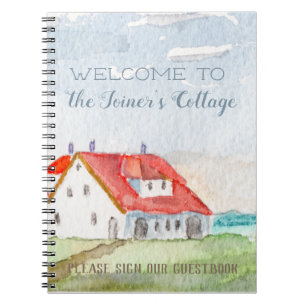 Seaside Cottage Welcome Personalised Notebook