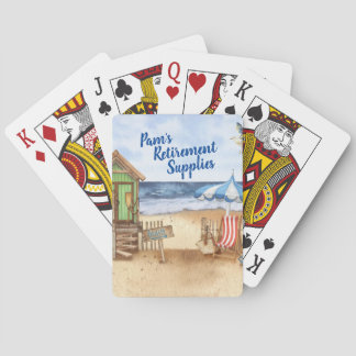 Seaside Day at the Beach Personalised Playing Cards