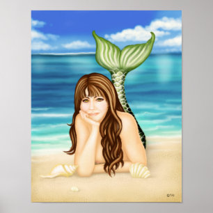 Seaside Daydreams Mermaid Fantasy Poster