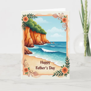 Seaside Fathers Day Floral Card