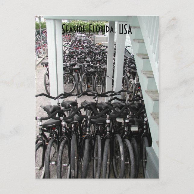Seaside Florida bicycles Postcard (Front)