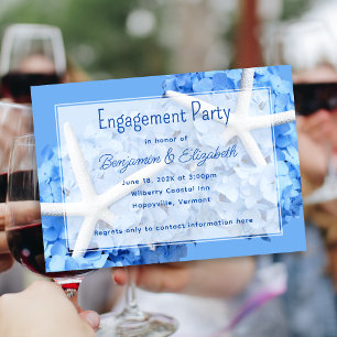 Seaside Garden Engagement Party Invitations