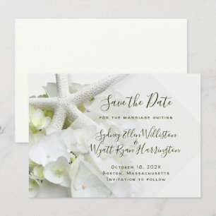 Seaside Garden Save the Date Wedding Announcement