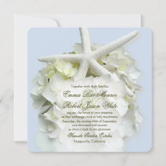 Seaside Garden Square Summer Wedding Invitation