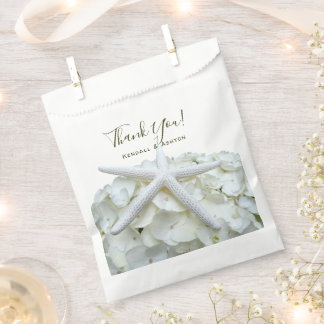 Seaside Garden Starfish Hydrangea Thank You Favour Bags