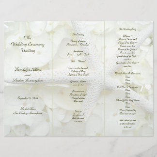 Seaside Garden Tri-Fold Custom Program Template