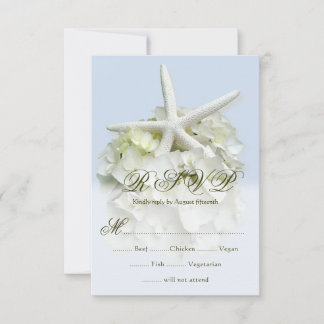 Seaside Garden Wedding 5 choice menu RSVP