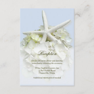 Seaside Garden Wedding Reception Card