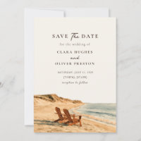 Seaside Golden Hour Two Chairs Beach Wedding