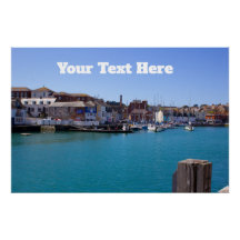 Seaside Harbour Tranquility - Glossy Poster