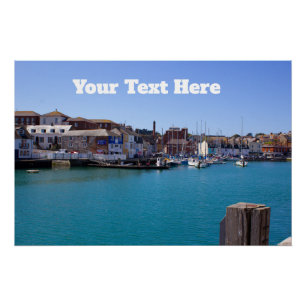 Seaside Harbour Tranquility - Glossy Poster